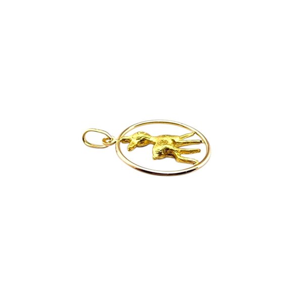 18 Karat Yellow Gold Baby Dear Pendant #23079 - Picture 3 of 9